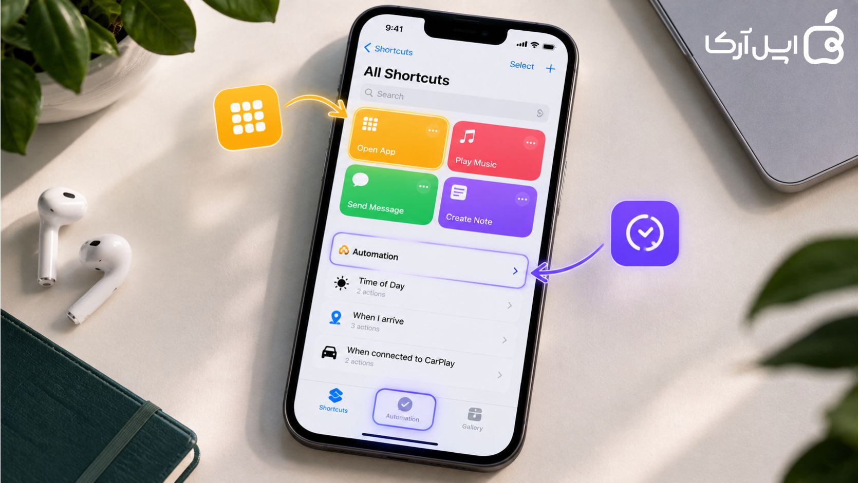 بخش Action و Automation در برنامه Shortcuts آیفون